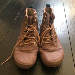 Keds Burgundy Rubberized Ankle Boots 8